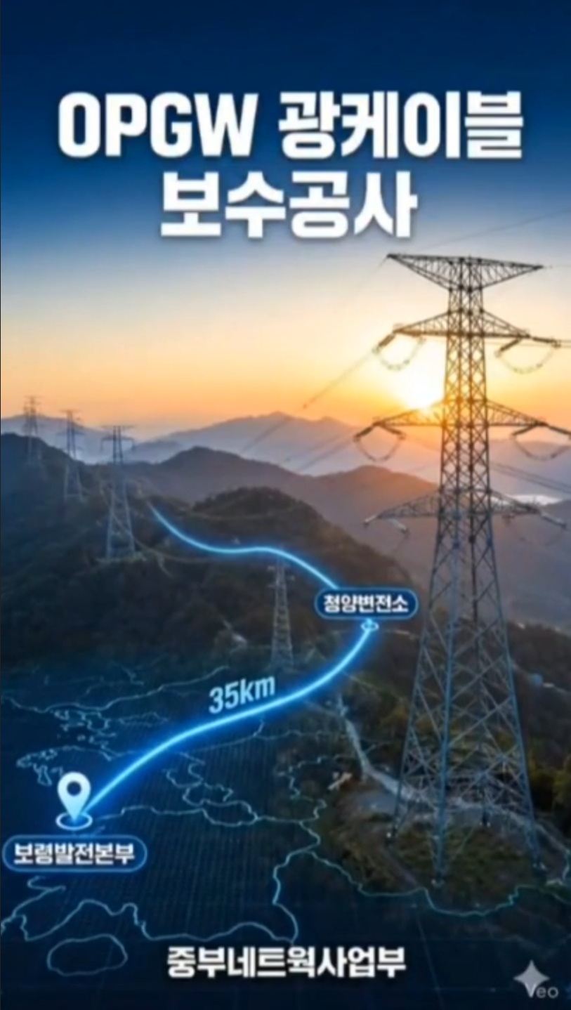 보호된 글: OPGW 광케이블 보수공사 숏폼